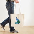 thumbnail image 5 of CafePress - Beautiful Blue Peacock Tote Bag - Unisex Canvas Tote Bag, Beige, 1-Piece, 5 of 8