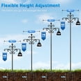 thumbnail image 2 of Teblint 92" Heavy Duty Shepherds Hooks for Outdoor, Multi-hook Adjustable Bird Feeder Pole with 5-Prong Base, Garden Hanger Stand for Bird Feeders, Hanging Plants, Solar Lights & Lanterns, 2 of 9