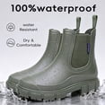 thumbnail image 2 of Sogetch Womens Short Rain Boots Waterproof Ankle Chelsea Boots Slip-Resistant Garden Shoes, 2 of 6