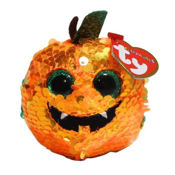 TY Flippables Sequin Plush - SEEDS the Pumpkin (Small Size - 3 inch)