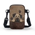 thumbnail image 2 of HELLHERO Dog Paw Print Pattern Small Crossbody Purse for Women Polyester Cross Body Purse with Double Deck, 2 of 7