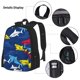 thumbnail image 3 of Disketp Cartoon Shark Mochila Estampada de Gran Capacidad con Lonchera y Estuche, Set de 3 Piezas para Estudiantes, 3 of 7
