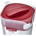thumbnail image 7 of Goodcook 1 gallon plastic straining pitcher square lid with 3 strainers and close no spill, Dishwasher Safe, Clear and Red, 7 of 7