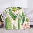 thumbnail image 3 of Yiaed Cactus And Succulent Print Blanket Throw Blanket Soft Cozy Flannel Blanket for Home Bed Sofa Couch Chair-80"x60", 3 of 6