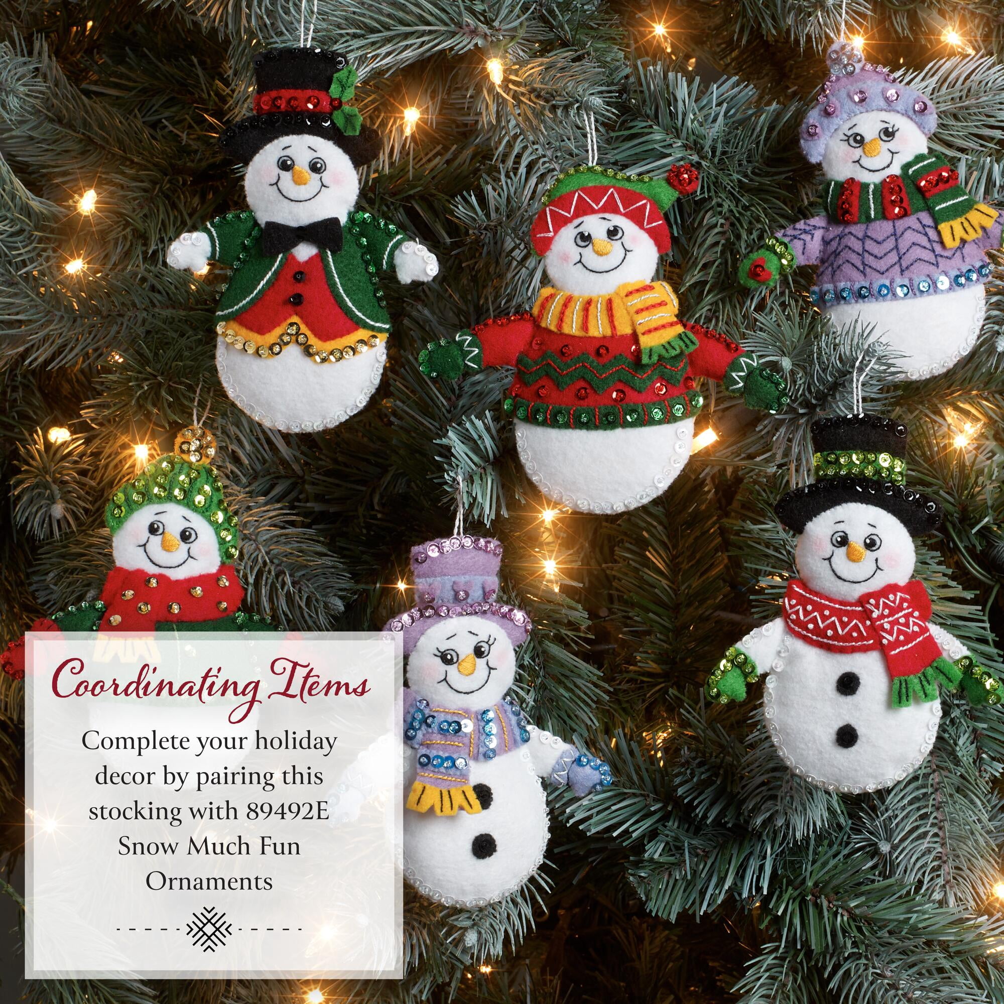 Bucilla Holiday Gift Tower 18 in Multicolor Felt Stocking Kit