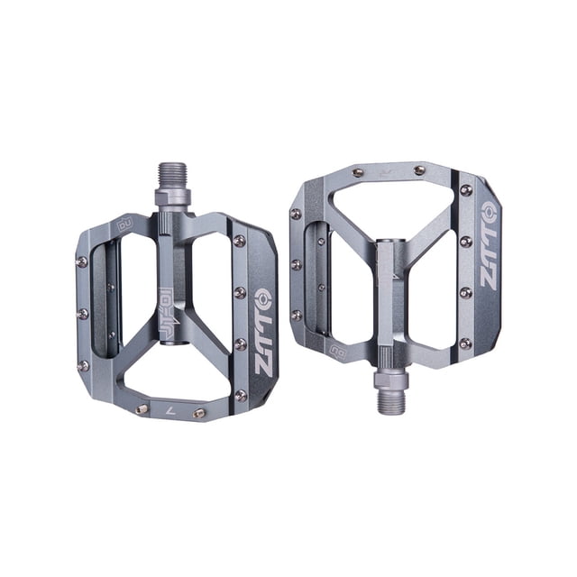 ZTTO 1 par de bicicletas Pedal plano L7U Rodamiento antideslizante Pedales de color sólido Ciclismo Ciclo de montaña Parte Accesorios Suministros Suministros Plata Scienceny OD002841-03B
