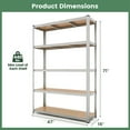 thumbnail image 3 of Costway 5 Tier Adjustable Garage Shelving Unit with 2200 lbs Max Load for Warehouse Silver, 3 of 10