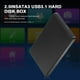 thumbnail image 2 of HDD Case 2 USB 3.1 SATA3 Caja de disco duro SSD Tipo-C a .5 ( ) FLhrweasw Nuevo, 2 of 6