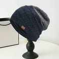 thumbnail image 3 of D-GROEE Beanie Hat for Men and Women Winter Warm Hats Knit Plush Lining Slouchy Thick Skull Cap, 3 of 8