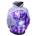 thumbnail image 3 of Sudadera con capucha con estampado de gato estrellado divertido para hombre, jerséis casuales con capucha y estampado de gato en 3D, novedad, sudaderas, tops, ropa de calle para hombre, 3 of 4