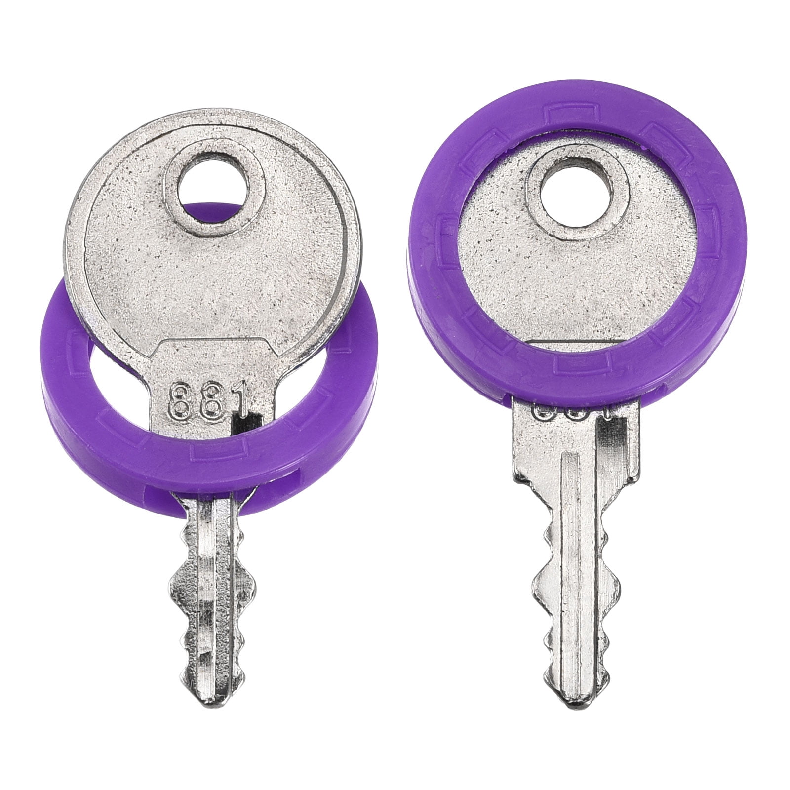 Unique Bargains Key Cap Cover Rings Keys Identifier Coding Tags Silicone Purple