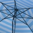 thumbnail image 3 of SAFAVIEH Iris 9' Market Auto Tilt Patio Umbrella, Baby Blue/White, 3 of 6