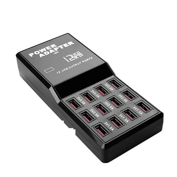 USB Charger 12 24 Multi Ports HUB 100W Charging Station Dock Universal Desktop Wall Power Adapter for Mobile Phones ,Suitable for travel