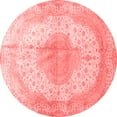 thumbnail image 1 of Ahgly Company Indoor Round Medallion Red Traditional Area Rugs, 4' Round, 1 of 4