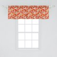 thumbnail image 2 of Ambesonne Floral Window Valance, Art Nouveau Style Poppy Flowers Retro Spring Summer Garden Foliage Petals, Curtain Valance for Kitchen Bedroom Decor with Rod Pocket, 54" X 18", Orange and Ivory, 2 of 3