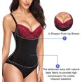 thumbnail image 3 of VASLANDA Women Shapewear Tummy Control Fajas Colombianas Open Bust Bodysuit Slimmer Thong Body Shaper, 3 of 6