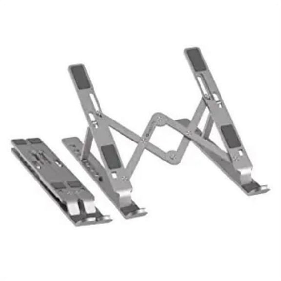 Amer Mounts Aluminum Laptop Stand, Ergonomic Adjustable Notebook Stand, Riser Holder Computer Stand 10-15.6" Laptops Tablets [Silver] AMRNS03