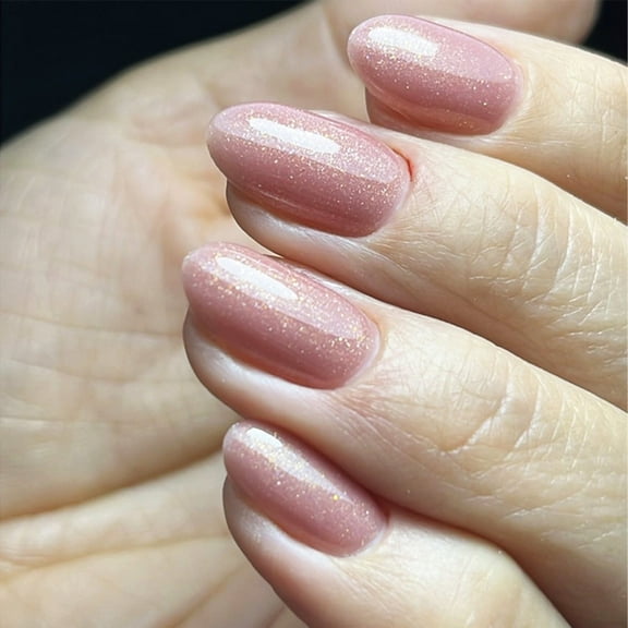 Almond Glitters Fake Nails on Nails in 12 Sizes,24Pcs French Nails Tips for Nails Art Decorations