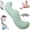 Green-l, variant on Extra Large Pea Pod Body Pillow for Side Sleeper,S Shaped Full Body Support Pillow for Adults, Long Bolster Hug Pillow with Cooling Fabric, Soft Ergonomic Pillow for Back (Green-S)