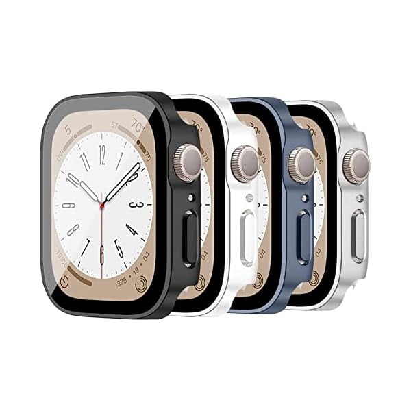wonima02 Screen Protector for Apple Watch Case Cover Series 10 9 SE 8 7 6 5 4 40mm 44mm 41mm 45mm 42mm 46mm Tempered Glass Waterproof PC Protective Bumper Face for iwatch SE2 gen2 Women Men
