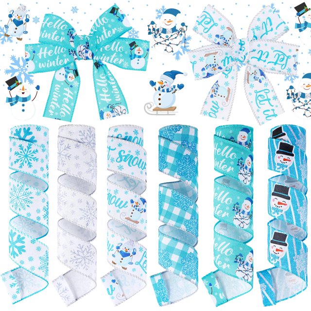 Cinta decorativa Yuxung, 6 rollos, 5 cm x 4,5 m, invierno
