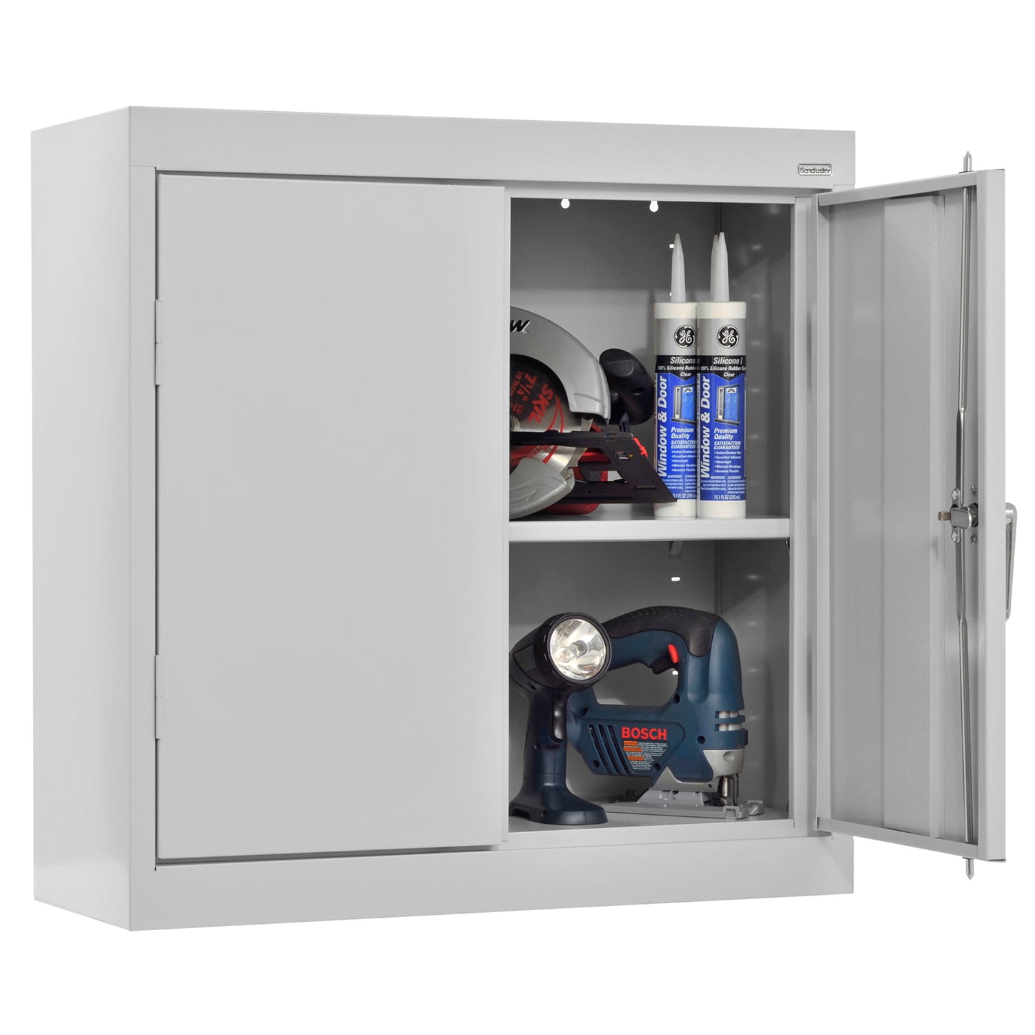 Sandusky Adjustable Wall Mount Cabinet, Metal Dove Gray