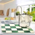 thumbnail image 2 of Yayeee Dish Drying Mat for Kitchen Counter Ultra Absorbent Easy Clean Pad 18x16", Green and White Plaid Pattern, 2 of 7