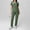 01# Army Green, variant on Women's Casual Workwear Set - V-Neck Breathable Scrubs Top & Tapered Jogger Pants with Convenient Multi-Pocket Design,Dark Gray L