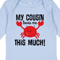 thumbnail image 4 of Inktastic My Cousin Loves Me Boys Boys or Girls Long Sleeve Baby Bodysuit, 4 of 5