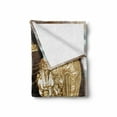 thumbnail image 2 of Egyptian Print Soft Flannel Fleece Throw Blanket, Woman Queen Cleopatra Profile Historical Art Scene with Pyramid Sphinx, Cozy Plush for Indoor and Outdoor Use, 50" x 70", Multicolor, by Ambesonne, 2 of 6