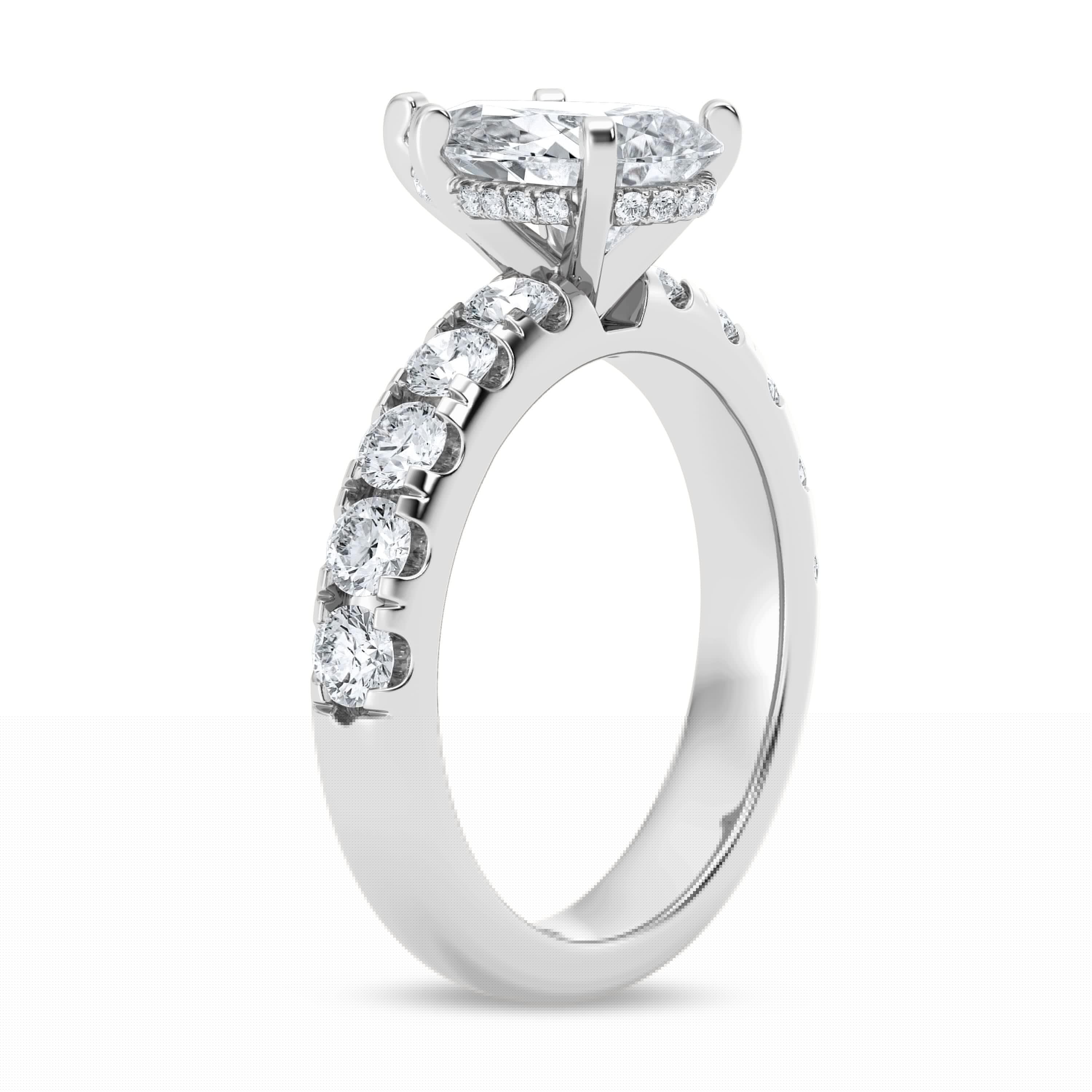 thumbnail image 2 of BEST Jewel 14K White Gold Plated Engagement Ring - 1.4 Ct Pear Cut Moissanite - Stunning Proposal Ring for Women - Ideal Gift for Birthdays or Graduations - Jewelry for Her Special Day, 2 of 2