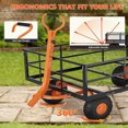 thumbnail image 4 of CazToi 3-in-1 Heavy Duty Steel Garden Cart 500 Lbs Capacity Removable Mesh Sides Convertible to Flatbed 180 Rotating Handle 10 Inch Tires, 4 of 8