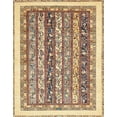 thumbnail image 1 of Ahgly Company Machine Washable Indoor Rectangle Abstract Brown Gold Area Rugs, 8' x 12', 1 of 7