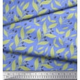 thumbnail image 2 of Soimoi Blue Cotton Duck Fabric Black Berries & Leaves Printed Craft Fabric by the Yard 42 Inch Wide, 2 of 3