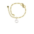 thumbnail image 2 of Delight Jewelry Silvertone Butterfly Silhouette Gold-tone Paw Infinity Link Chain Bracelet, 6"+2" Extender, 2 of 3