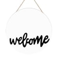 thumbnail image 2 of onlyliua Liquidación de Ahorro de Verano Placa de Bienvenida de Pvc con Lazo de Celosía para Colgar En La Pared de La Decoración Del Hogar, 2 of 7