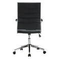 thumbnail image 4 of Black Channeled Faux Leather Rolling Office Chair, 4 of 10
