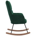 thumbnail image 3 of vidaXL Fauteuil Berçant en Velours Vert Foncé, 3 of 5