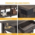 thumbnail image 4 of DWVO Vintage Coffee Tables with 2 Drawers, Living Room Center Table with Shelf, Rustic Oak, 4 of 5
