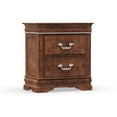 thumbnail image 2 of Furniture of America Leonora Traditional Nightstand with 2-Drawer, Cherry, 2 of 5