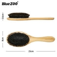 thumbnail image 2 of Cepillo de pelo azul ZOO mango de bambú Natural cerdas antiestáticas pelo cuero cabelludo paleta BlueZOO Peine, 2 of 7