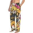 thumbnail image 2 of Bingfone Cute Cat Cartoon Mens All Over Print Sleep Pajama Pants-Large, 2 of 9