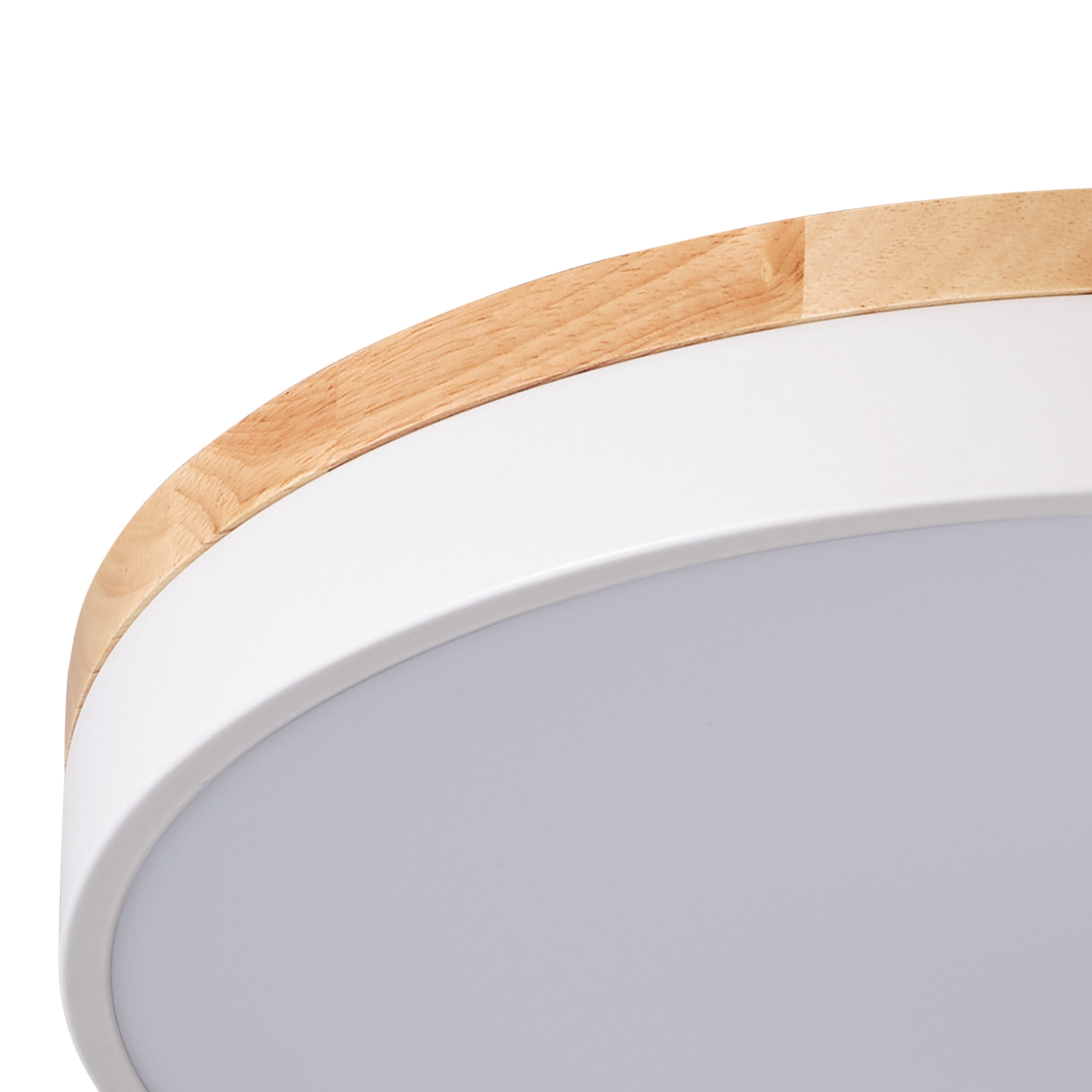 Modern Minimalist Close to Ceiling Lighting, Wood LED Flush Mount Ceiling Light for Bedroom Kitchen Hallway