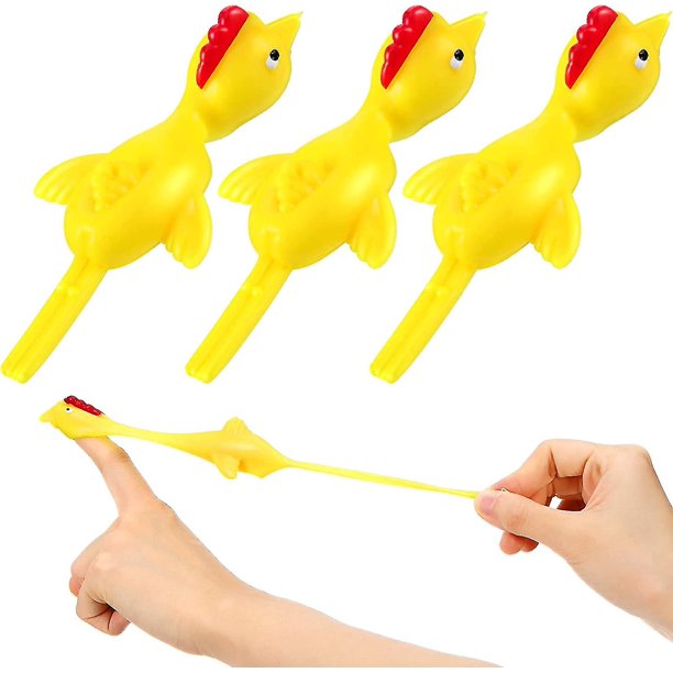 3 piezas Cken catapulta Cken Flick juguete goma Cken juguete catapulta Cken novedad extensible Cken Finr Compatible con juguete de broma Pa
