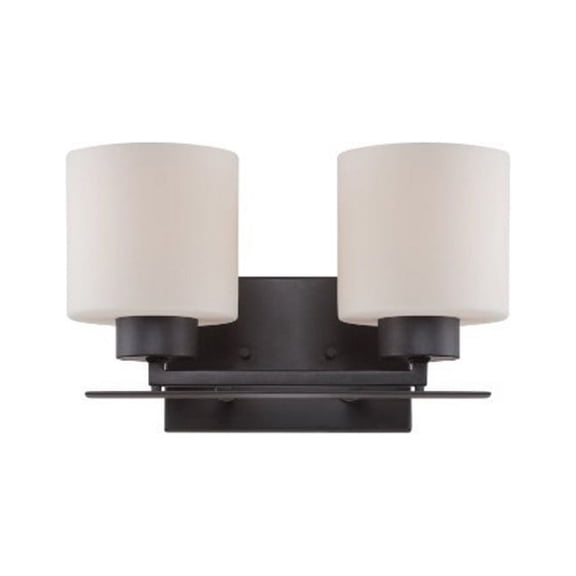 Nuvo 60-5302 - Parallel - 2 Light Vanity Fixture w/ Etched Opal Glass