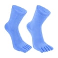 thumbnail image 1 of Unique Bargains 1 Pair Full Finger Five Toe Socks Unisex Non Slip Daily Fit Finger Socks Blue, 1 of 7