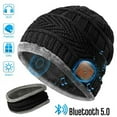 thumbnail image 5 of ZOELNIC Unisex Bluetooth Music Warm Beanie Hat & Scarf Set Wireless Headphone Handsfree Winter Cap for Outdoor Sport (Beanie), 5 of 5