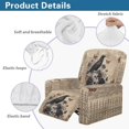 thumbnail image 5 of FKELYI Recliner Chair Slipcover Black Raven Rose Butterfly Skull Print Single Seat Lounge Armchair Cover with Pocket for Bedroom Living Room Reclining Chair Protector, 5 of 7