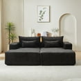 thumbnail image 2 of 87" Oversized Plush Sectional Chaise, No Assembly Reclining Sleeper Sofa, 2 of 6