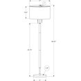 thumbnail image 4 of Monarch Specialties I 9748 Lighting, 60" H, Nickel Metal, Grey Shade, Contemporary, 4 of 4